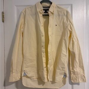 Tommy Hilfiger Men's Light Yellow Button Down Shirt